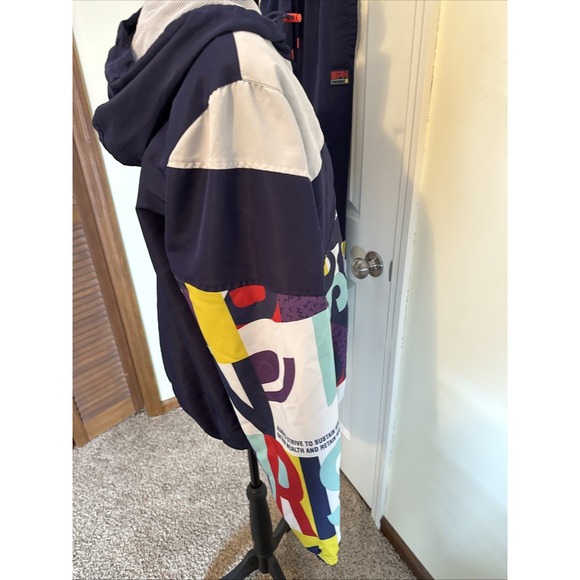 Parish Nation Track Suit Sz Large Pant Med Jacket Blue W Geometric Print Retro - Picture 6 of 16